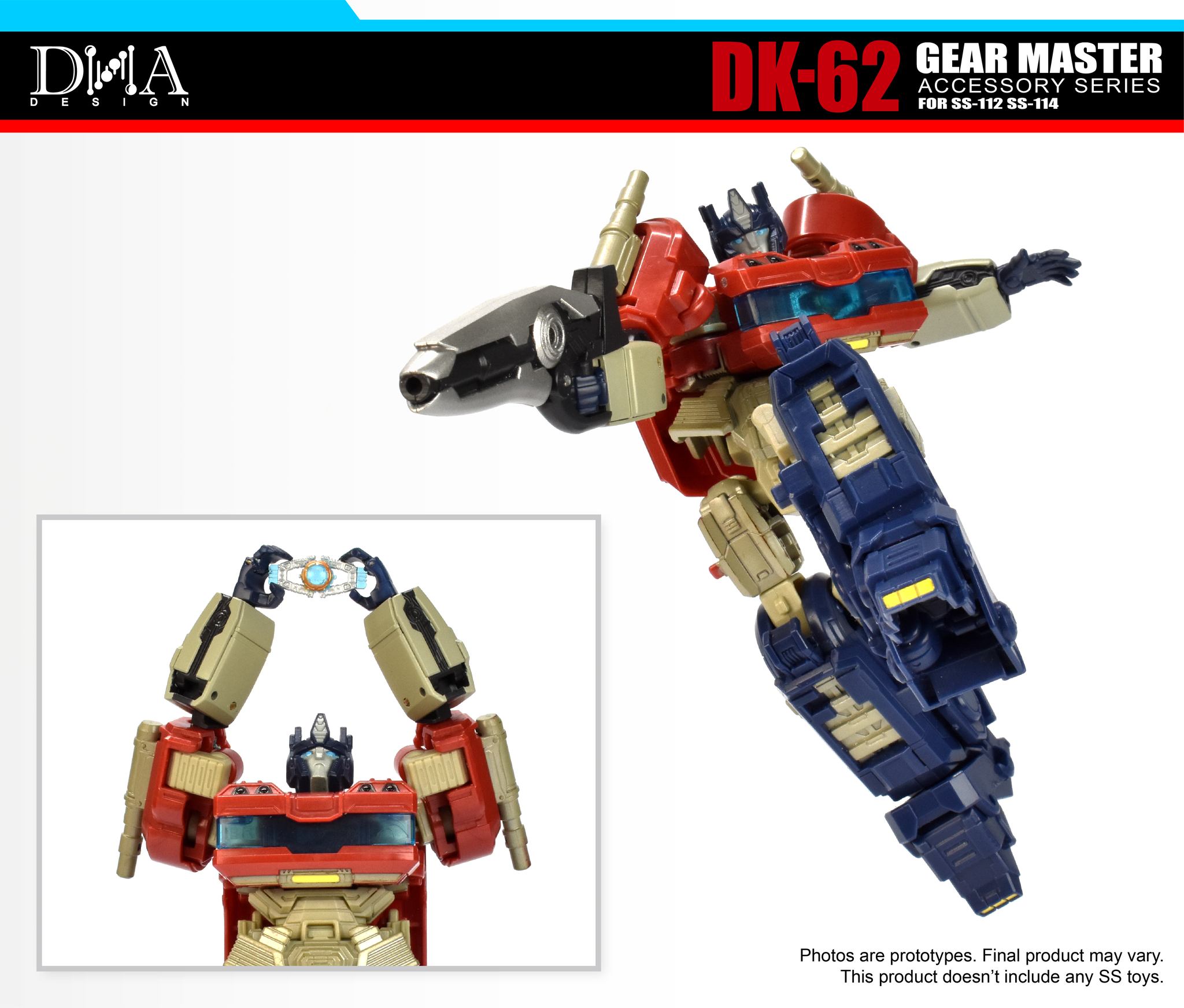 DNA Design DK-62 ONE Optimus Prime & Megatron Gear Master